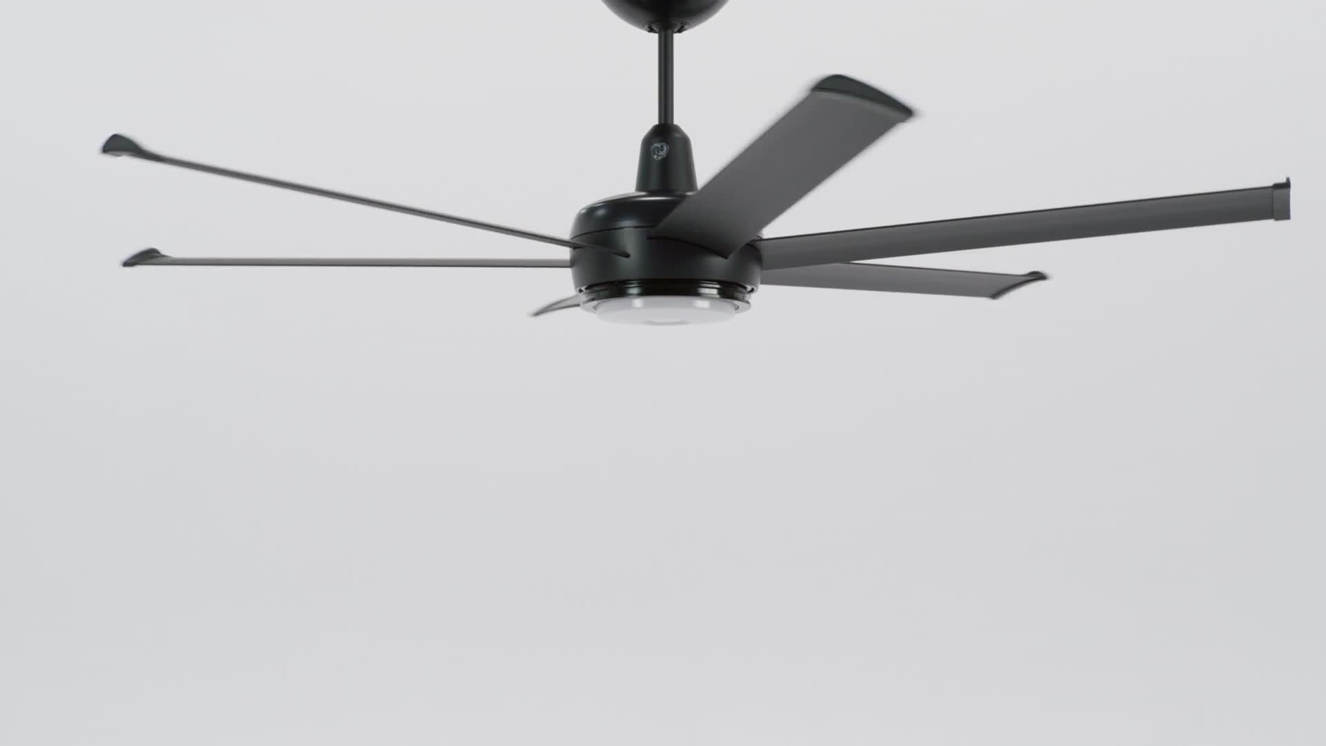 es6 ceiling fan in black colorway highlight video