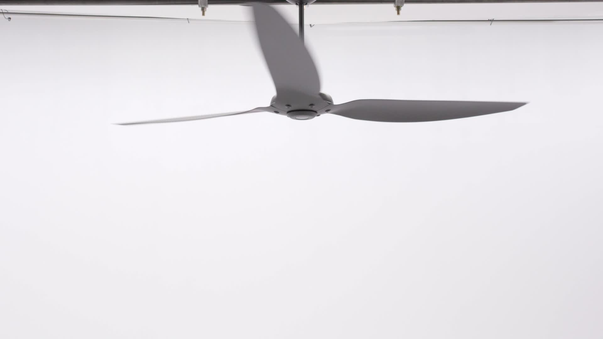highlight video of Haiku Outdoor Ceiling Fan all black colorway